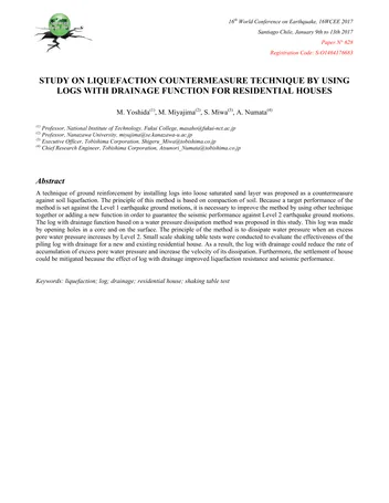 Más sobre Estudio sobre Técnicas de Contramedida de Licuefacción usando Troncos con Función de Drenaje para Uso Residencial.