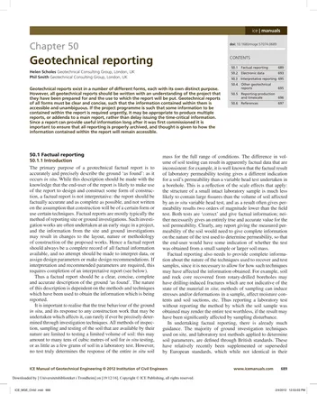 Más sobre Reportes Geotécnicos